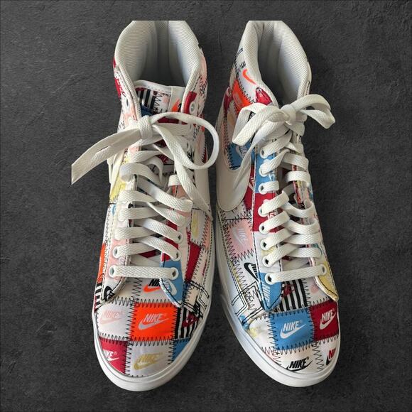 - Nike Blazer Mid Sneaker Shoes Mens Size 10.5 Multicolor Patchwork - Picture 11 of 16